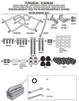 GIVI KIT Portavaligie laterale Monokey per Ktm 790 Adventure / R 2019 2020