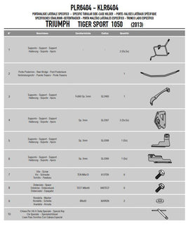 GIVI KIT Portavaligie laterale Monokey per TRIUMPH Tiger Sport 1050 2013 - 2020