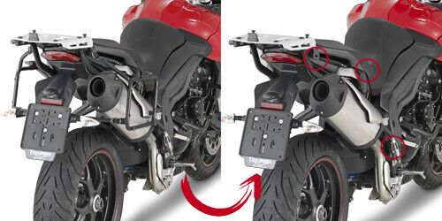 GIVI KIT Portavaligie laterale Monokey per TRIUMPH Tiger Sport 1050 2013 - 2020