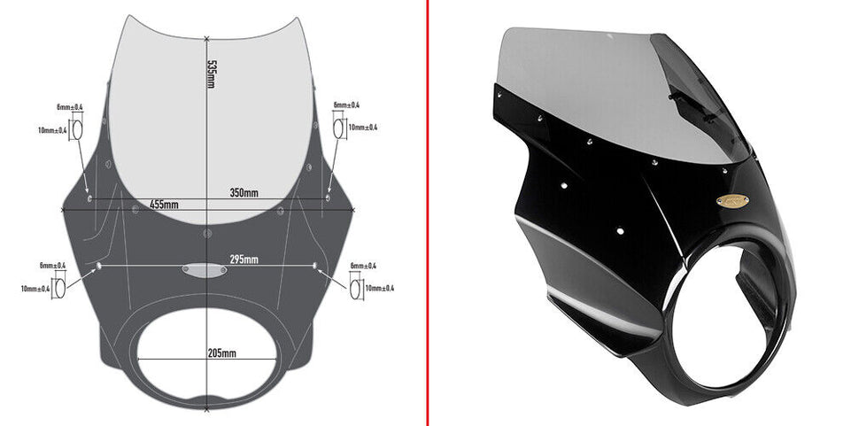 GIVI solo Cupolino Universale Fumè per BMW R 1200 NINE T 2014 - 2022