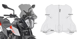 GIVI solo Cupolino Fumè 35 x 46 per Ktm 990 Adventure 2019 2020