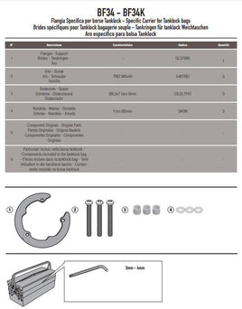 GIVI Flangia per borse da serbatoio TANKLOCK per KEEWAY RKF 125 2018 - 2023