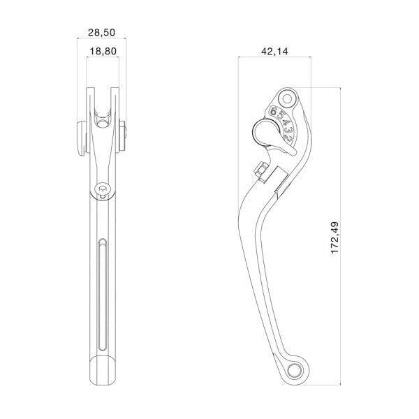 Barracuda KIT 2 Leve Freno-Frizione Nere Per BMW R NineT dal 2014 al 2016