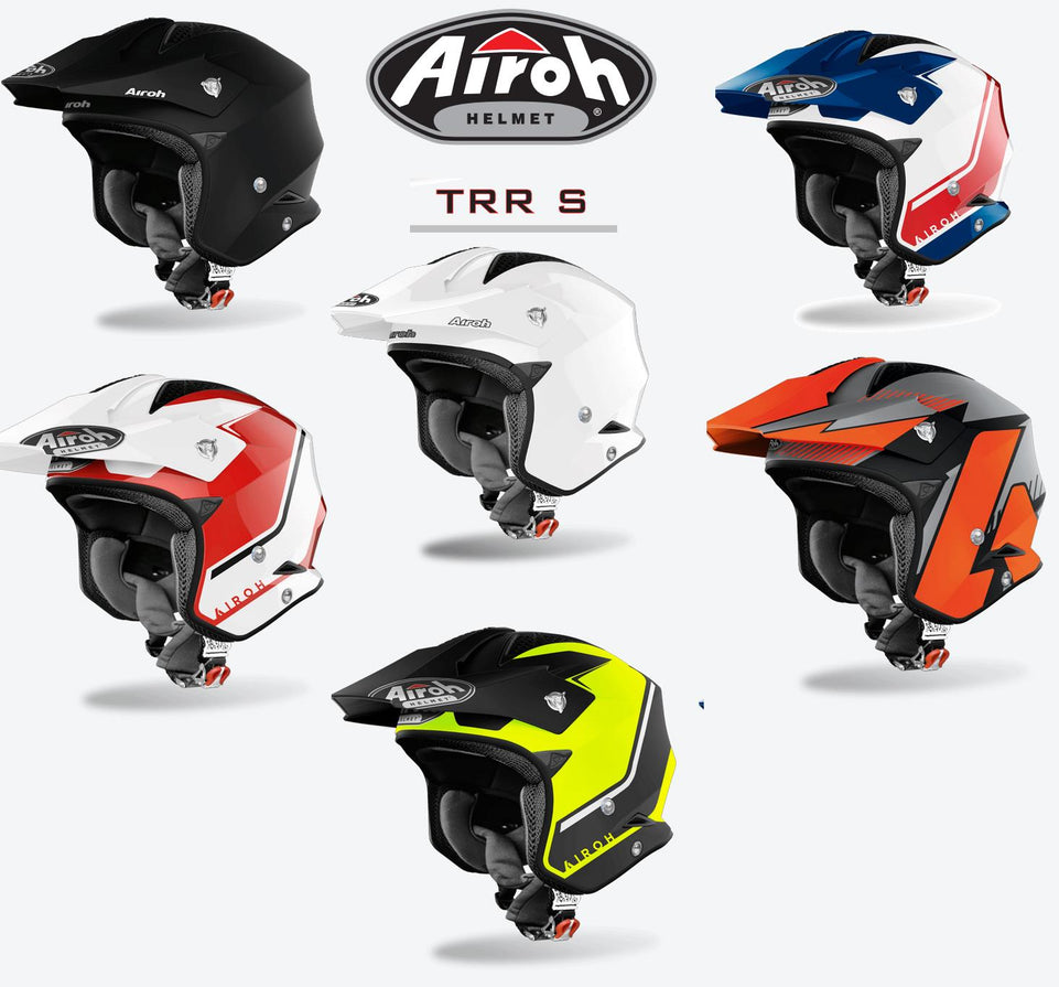 Airoh TRR S Casco On Off Road Trial Fibra HPC Ultraleggero Moto Scooter Omologat