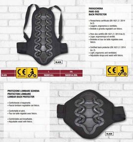 Hawk Protezione Schiena LV2 Paraschiena Lombare Certificato Omologato Bretelle