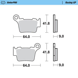 Pastiglie Moto Master per Ktm 350 EXC-F (12-24) posteriori GP