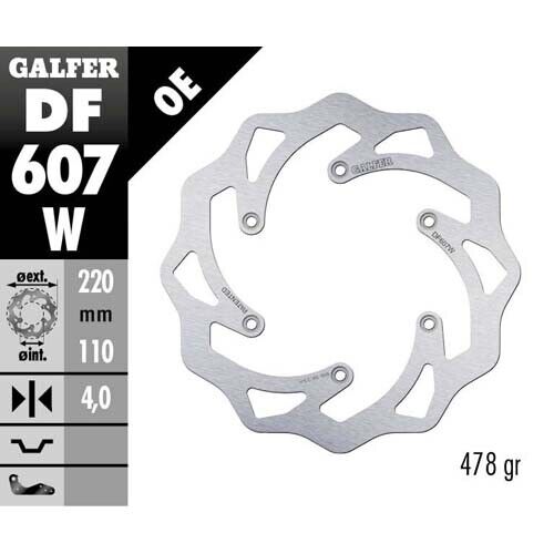 Disco freno Galfer Wave per Husqvarna 350 FE (14-24) posteriore