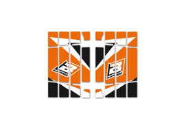 Adesivi griglia radiatore per KTM 125 SX (19-22) Blackbird arancioni
