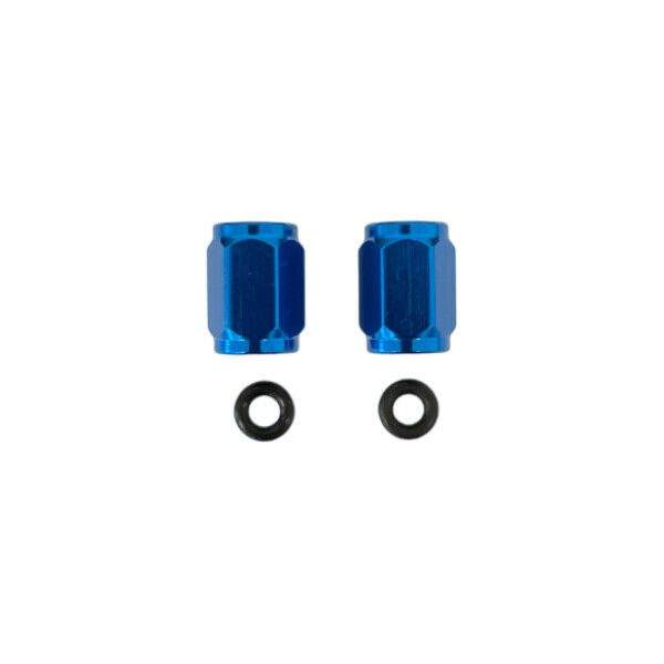Coppia tappi valvola copertone blu