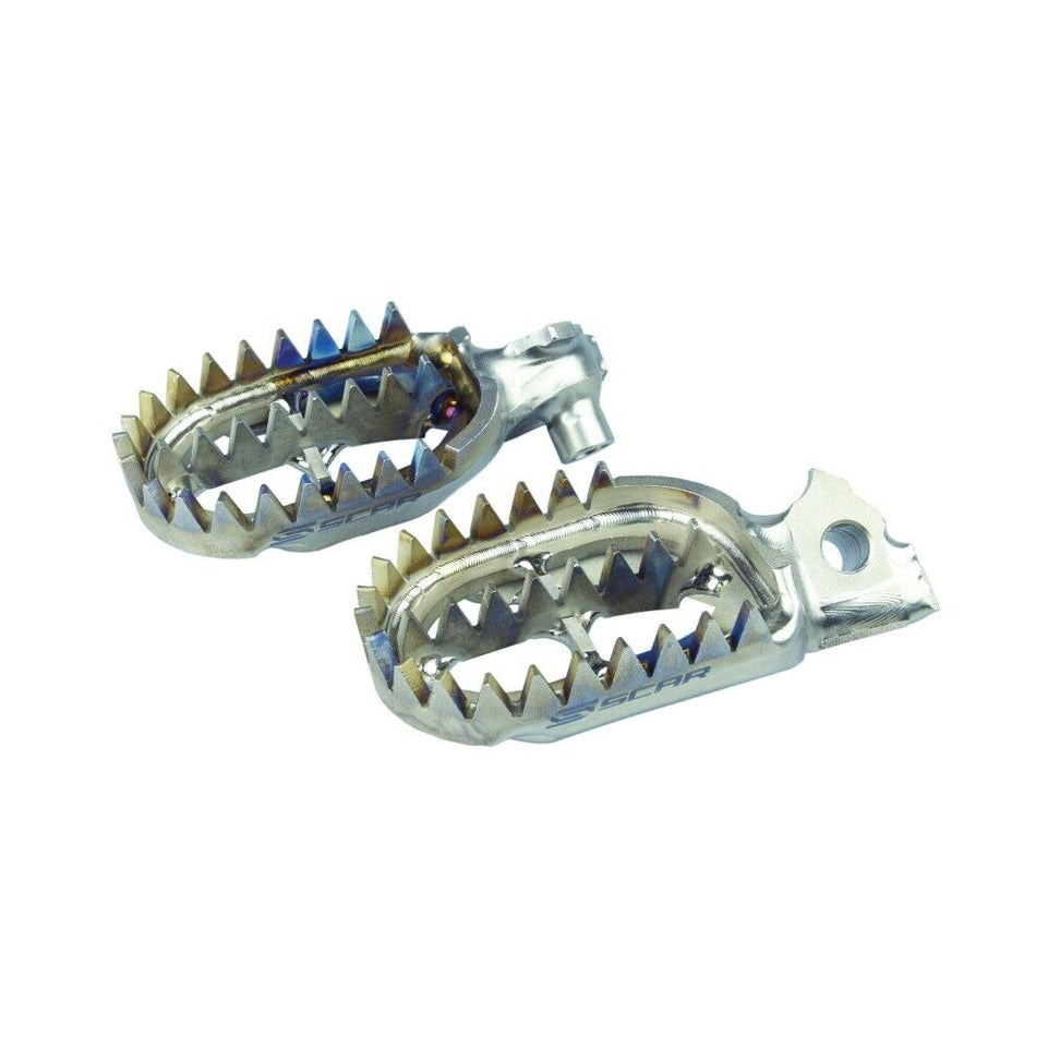 Coppia pedane in titanio Scar Fantic 250 XX (22-24) Gripper