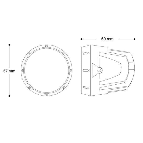 Barracuda FARETTO DI PROFONDITA' LED 12V UNIVERSALI 12W LED OMOLOGATO NERO