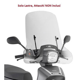 KAPPA Parabrezza Trasparente Solo Lastra 47 X 72 Cm Per Askoll NGS2 2020-2023