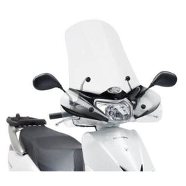 KAPPA Parabrezza Trasparente 52X66,5Cm + Attacchi Per Honda Lead 110 2008-2014