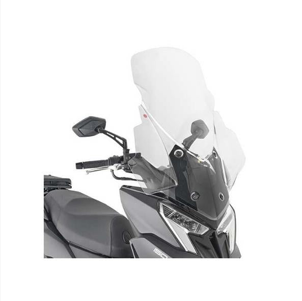 KAPPA Parabrezza Trasparente + Attacchi Per Kymco Dink R 125 Tunnel 2023