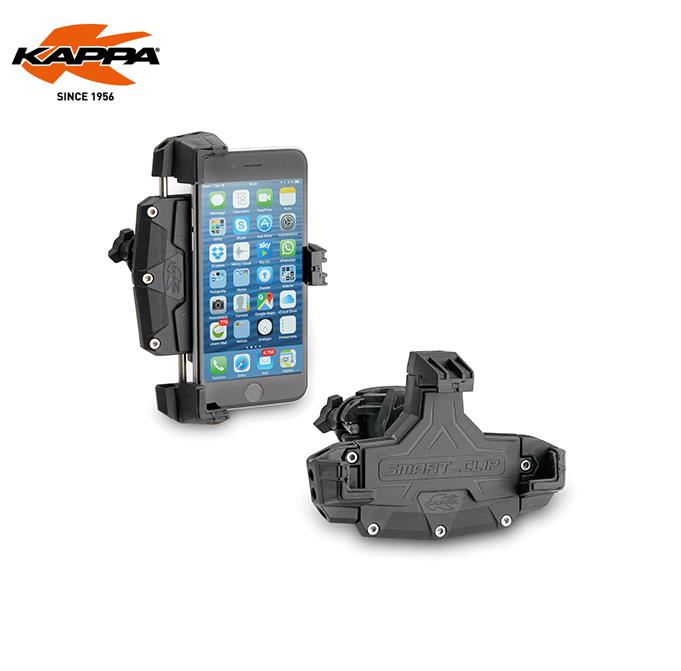 KAPPA Porta Smartphone Universale + Attacco Su Tubolari 8-35mm Per Moto Scooter