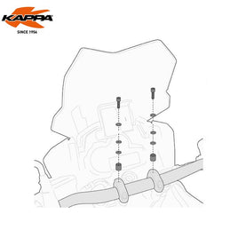 KAPPA Kit Viteria Per Smart Bar KS900A Per Kawasaki Versys 1000 2012-2014