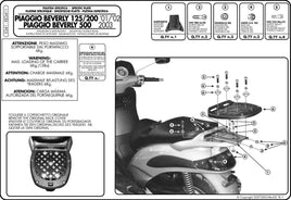 KAPPA Attacco Per Piastra Bauletto Monolock Per Piaggio Beverly 500 2003-2007