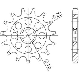 PIGNONE P428 - Z13 PER KAWASAKI 65 KX 2002-2020