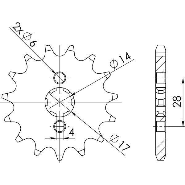 PIGNONE P420 - Z12 PER DERBI 50 Senda R 1997-1999