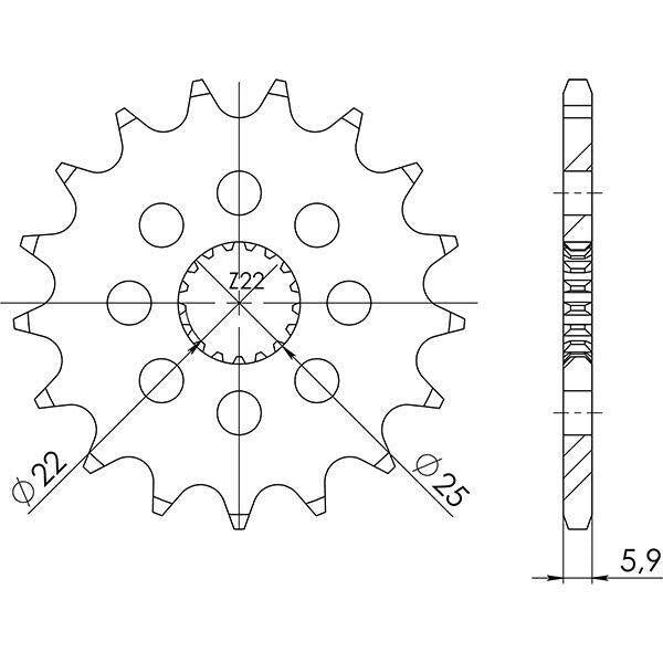 PIGNONE P520 - Z14 PER APRILIA 125 Tuareg Wind 1990-1990