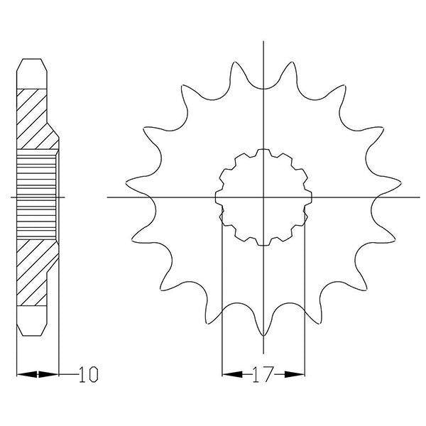 PIGNONE P520 - Z13 PER HUSQVARNA 125 CR 2000-2000