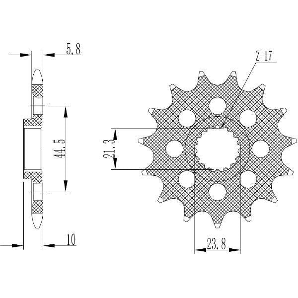 PIGNONE P520 - Z14 PER SUZUKI 450 RMX 4T 2011-2012