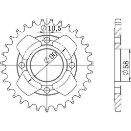 CORONA IN ACCIAIO P520 - Z31 PER HONDA 250 CMX C Rebel 1997-2000