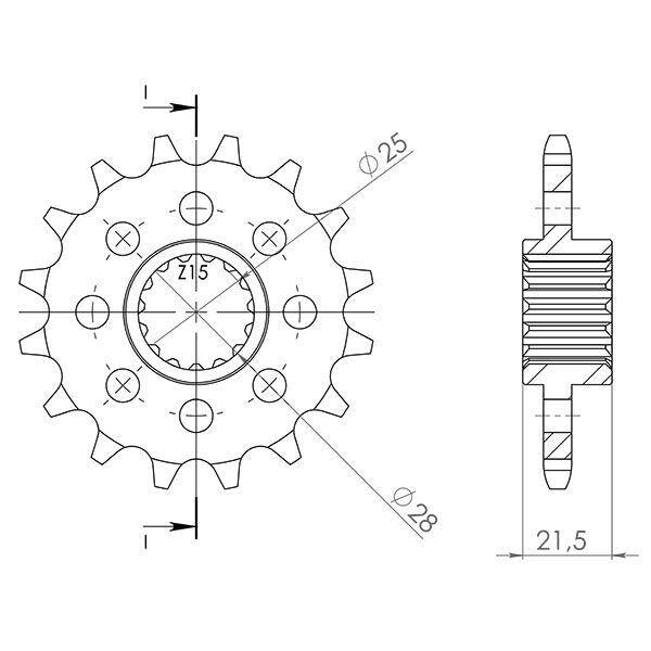 PIGNONE P525 - Z17 PER BMW 1000 M R 2023-2024