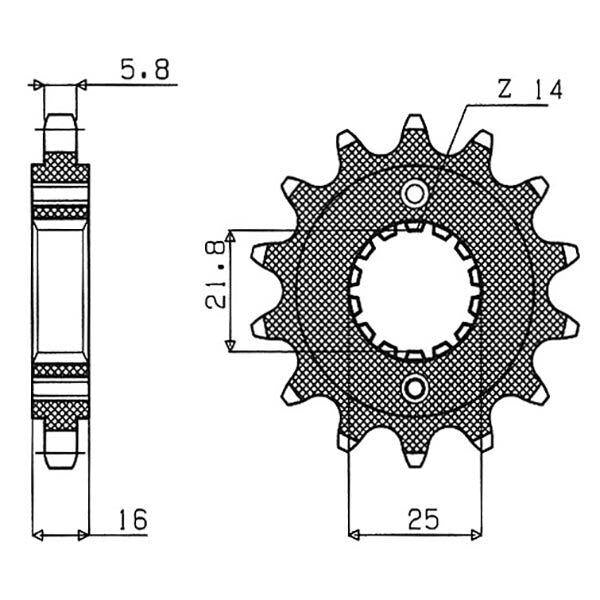 PIGNONE P520 - Z15 PER DUCATI 900 Monster IE 2002-2002