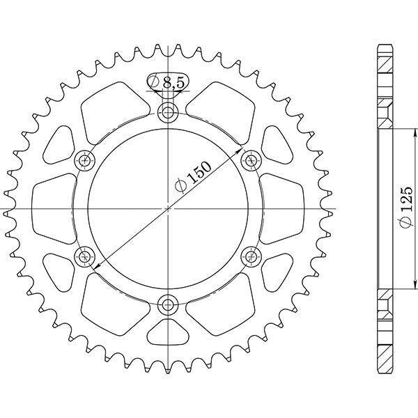 CORONA IN ACCIAIO P520 - Z38 PER KTM 625 LC4 SMC Supermoto 4T 2005-2006