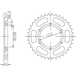 CORONA IN ACCIAIO P420 - Z52 PER SUZUKI 110 DR-Z 2001-2002