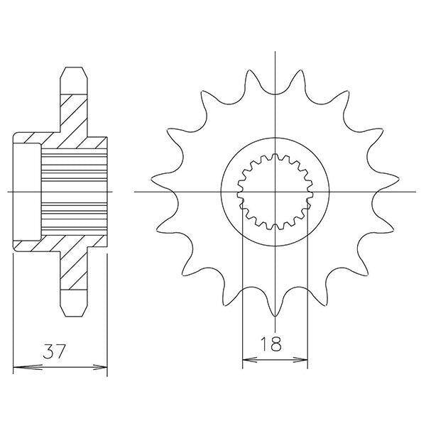 PIGNONE P520 - Z17 PER AEON 125 Cobra RS / Cobra Utility 2000-2004