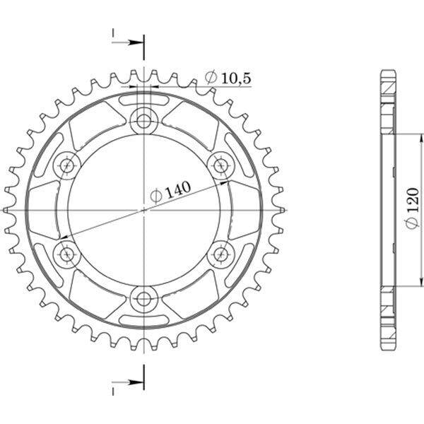 CORONA IN ALLUMINIO P520 - Z46 PER MOTO MORINI 650 6/2 SCR 2022-2023