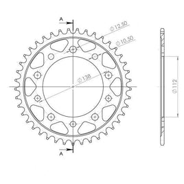 CORONA IN ACCIAIO P525 - Z45 PER YAMAHA 890 MT-09 (MTN890) 2021-2022
