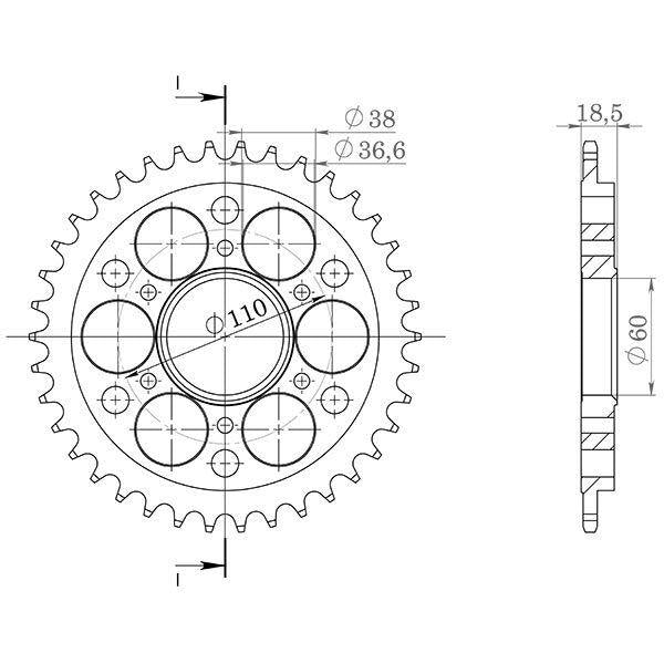 CORONA IN ACCIAIO P525 - Z39 PER DUCATI 1299 Panigale R FE 2019-2019