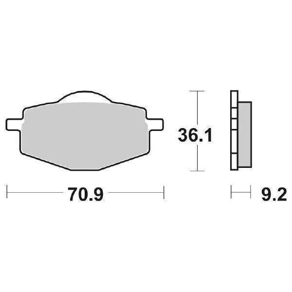 107HF SBS PASTIGLIA FRENO POST per GILERA 600 Nordwest 1990-1993