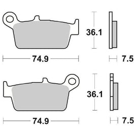 116HF SBS PASTIGLIA FRENO ANT per PEUGEOT 125 SV Geo 1991-1992 - LGMoto SRL