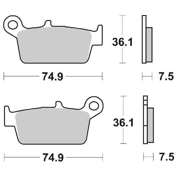 116HF SBS PASTIGLIA FRENO ANT per PEUGEOT 125 SV Geo 1991-1992