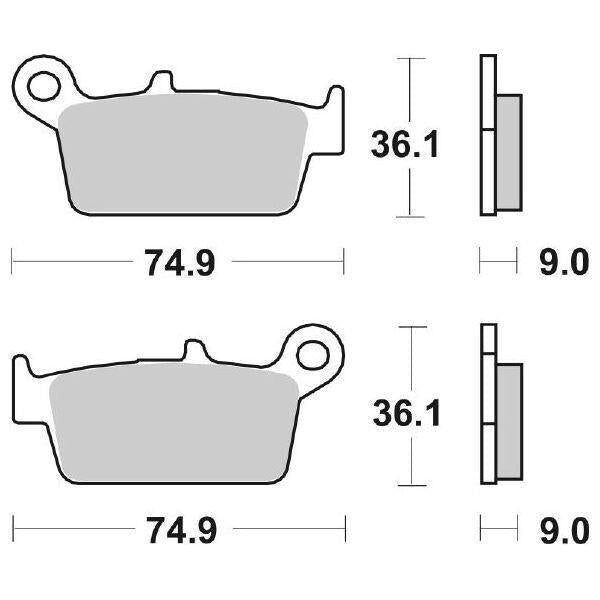 121HF SBS PASTIGLIA FRENO ANT per KYMCO 50 CX Super 1994-1997