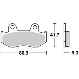 125HM SBS PASTIGLIA FRENO ANT per HONDA 125 SH IE DT 2005-2008