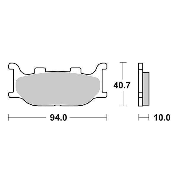 128HM SBS PASTIGLIA FRENO ANT per YAMAHA 250 XVS Drag Star 2001-2004