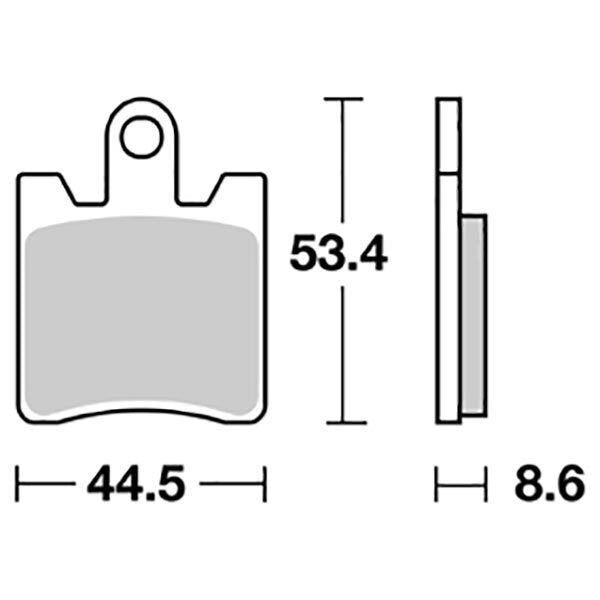 146HM SBS PASTIGLIA FRENO ANT per DAELIM 125 SQ S2 Freewing 2007-2008