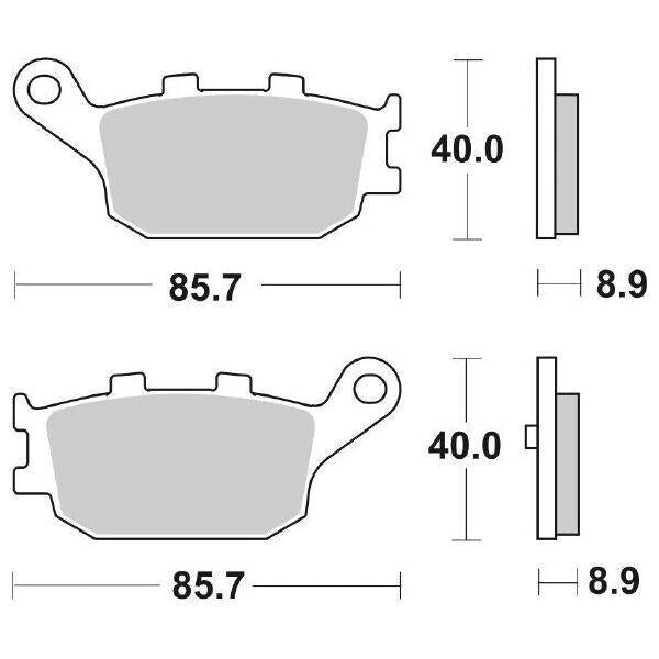 158HF SBS PASTIGLIA FRENO POST per HONDA 250 NSS Jazz 2001-2004