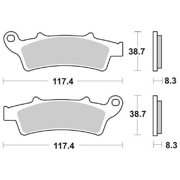 159HF SBS PASTIGLIA FRENO ANT per KYMCO 300 People S I ABS E5 2021-2021