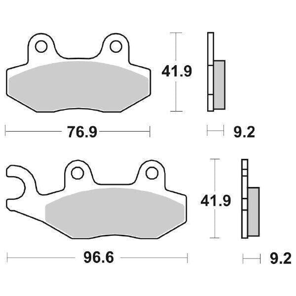 163CT SBS PASTIGLIA FRENO ANT per BENELLI 150 Macis 2012-2013