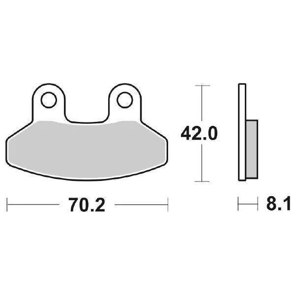 178HF SBS PASTIGLIA FRENO ANT per SYM 200 Joyride EVO IE 2009-2012