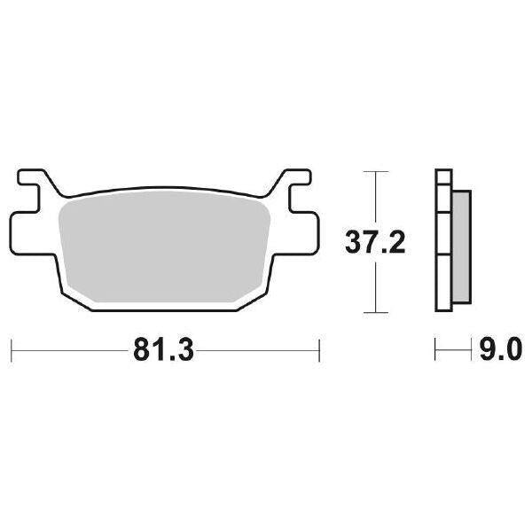 193MS SBS PASTIGLIA FRENO POST per HONDA 300 SH ABS 2007-2010