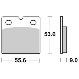 506HF SBS PASTIGLIA FRENO ANT DX o SX per BMW 750 K 75 C 1985-1988 - LGMoto SRL