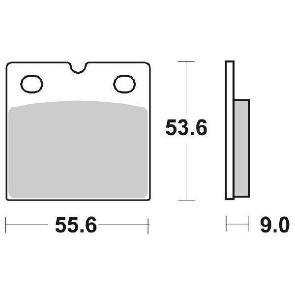 506HF SBS PASTIGLIA FRENO ANT DX o SX per BMW 750 K 75 C 1985-1988