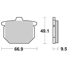 517HF SBS PASTIGLIA FRENO ANT DX o SX per HONDA 500 CX 1979-1981